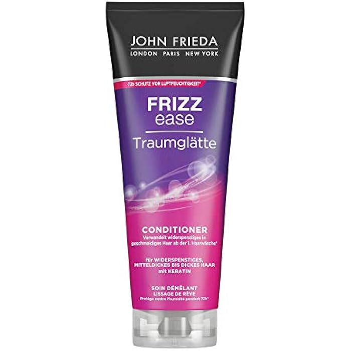John Frieda - Frizz Ease Dream Smoothing Conditioner - Content: 250ml - Hair Straightening & 72h Moisture Protection with Keratin - For Unruly Medium to Thick Hair - 250ml - Image 1